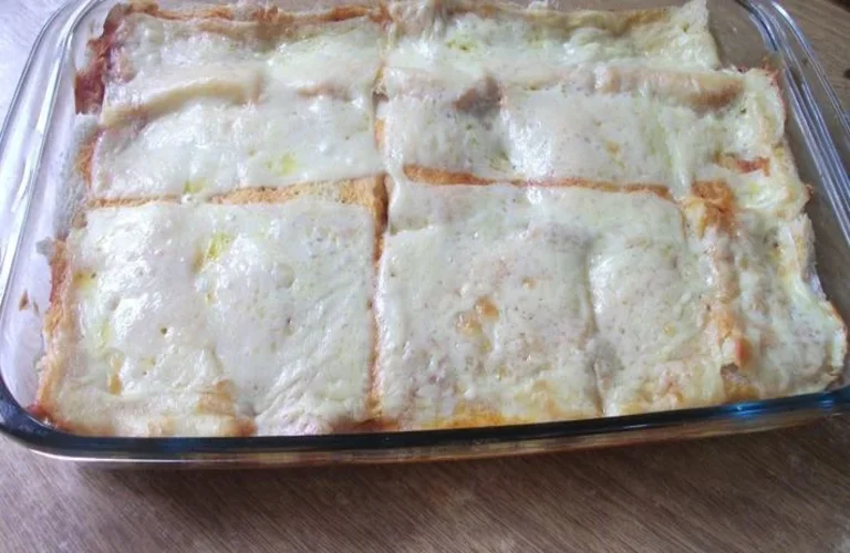 lasanha de pão de forma