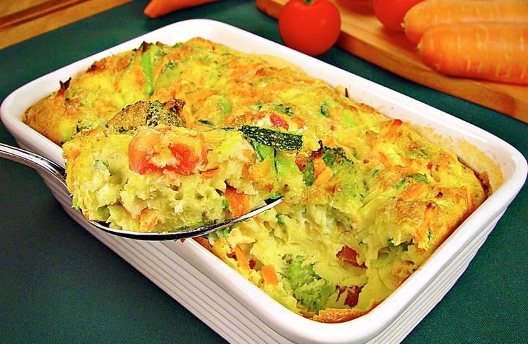 receita de omelete vegetariana de forno