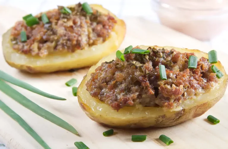 receita de batata recheada com carne moída