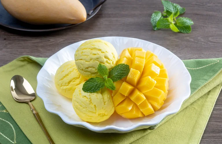 receita de sorvete de manga com leite condensado