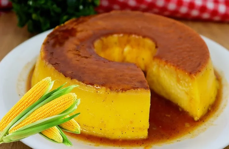 pudim de curau de milho cremoso simples